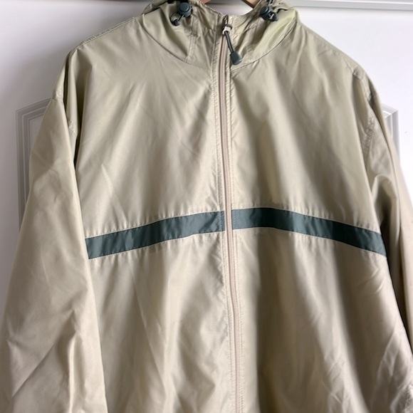 Vintage Eddie Bauer outdoor outfitter khaki anorak zip up hooded jacket large - Picture 2 of 7
